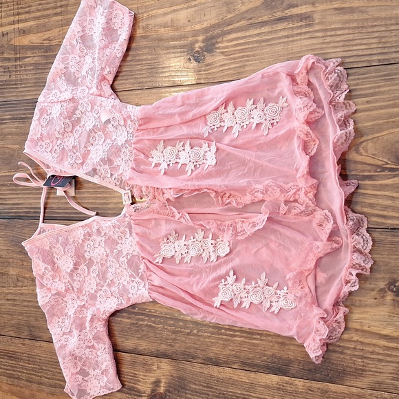 NWT World Intimates Pink Lingerie Cover Up - Picture 1 of 9